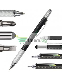 Многофункционален химикал отвертка инструмент 6в1 ролетка нивелир щипка